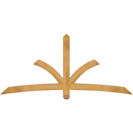 Ekena Millwork Davenport Rough Sawn Timber Gable Bracket, Western Red Cedar, 84"W x 38"H x 4"D x 4"F, 11/12 Pitch GBW084X38X0404DAV00RWR